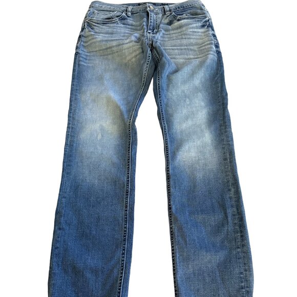 BKE Men's 34x32 Jake Straight Light Wash Blue Jeans - Picture 1 of 6